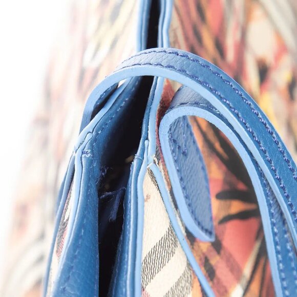 SOLD! Burberry Haymarket Check Floral Print Canterbury Tote - Picture 7 of 11